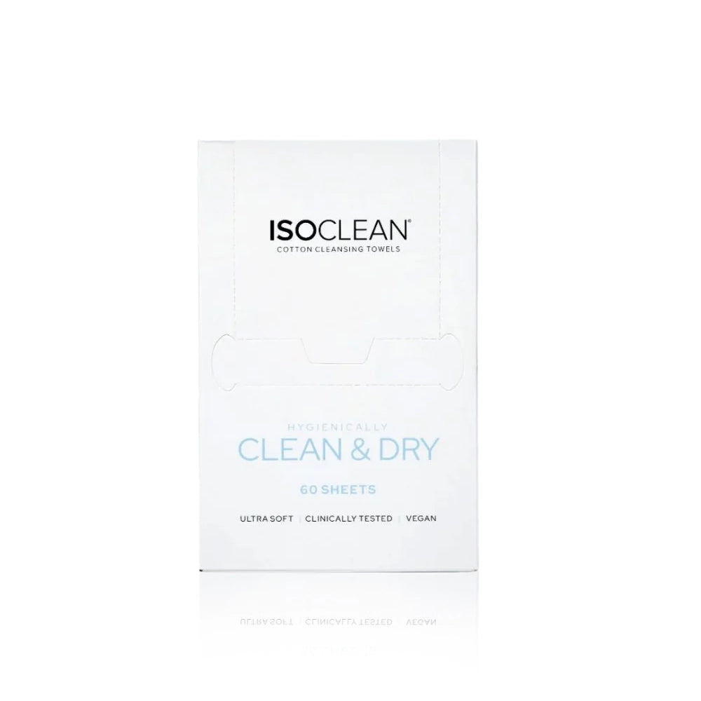 Pack of 'Clean & Dry' wipes on a white background