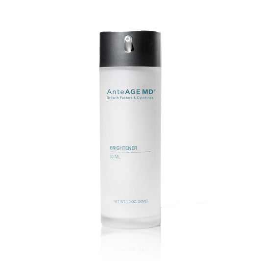 AnteAGE MD skincare brightener bottle on a white background