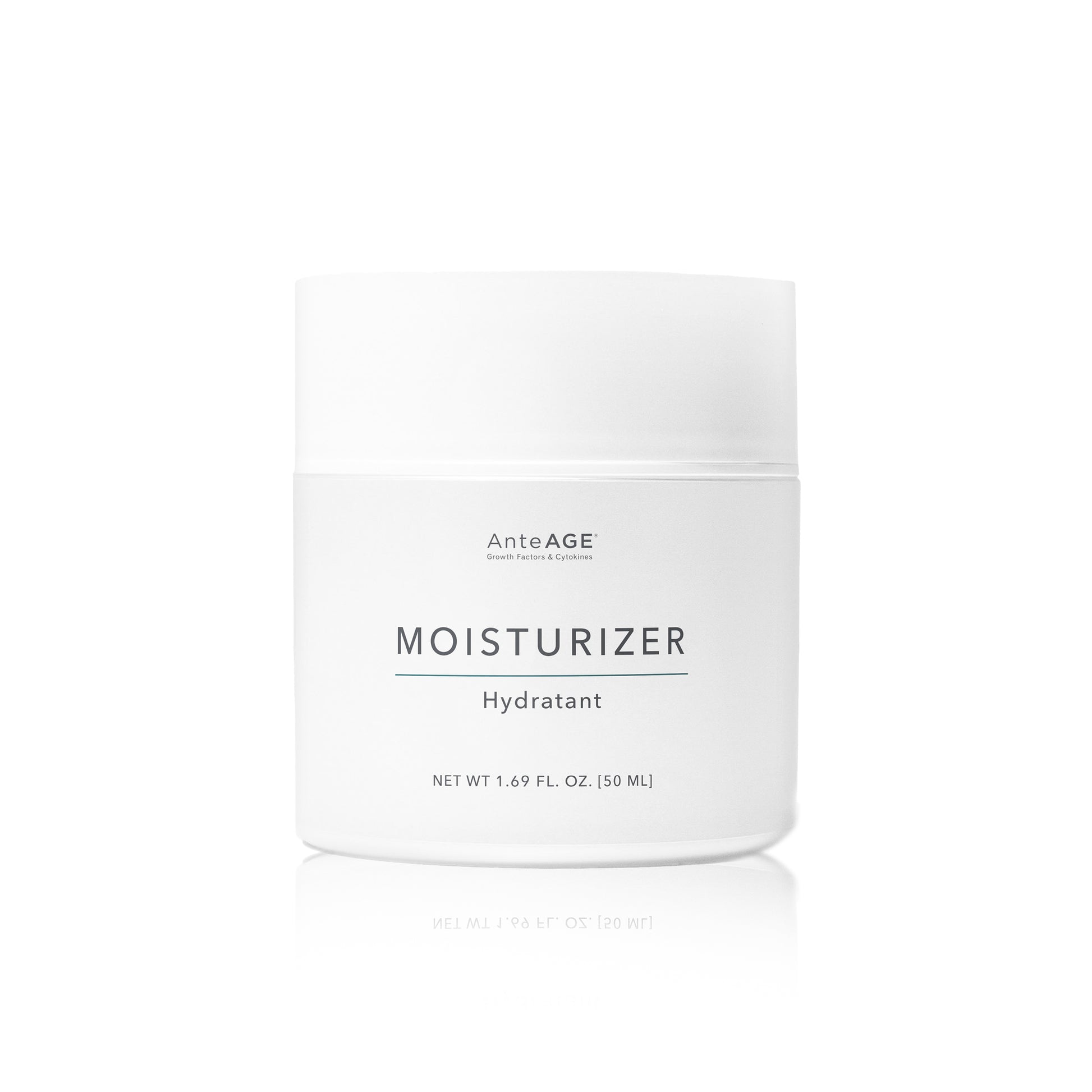 White moisturizer jar with 'AnteAGE' branding on a white background