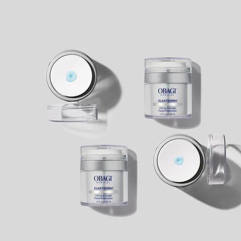 Obagi skincare products on a light gray background