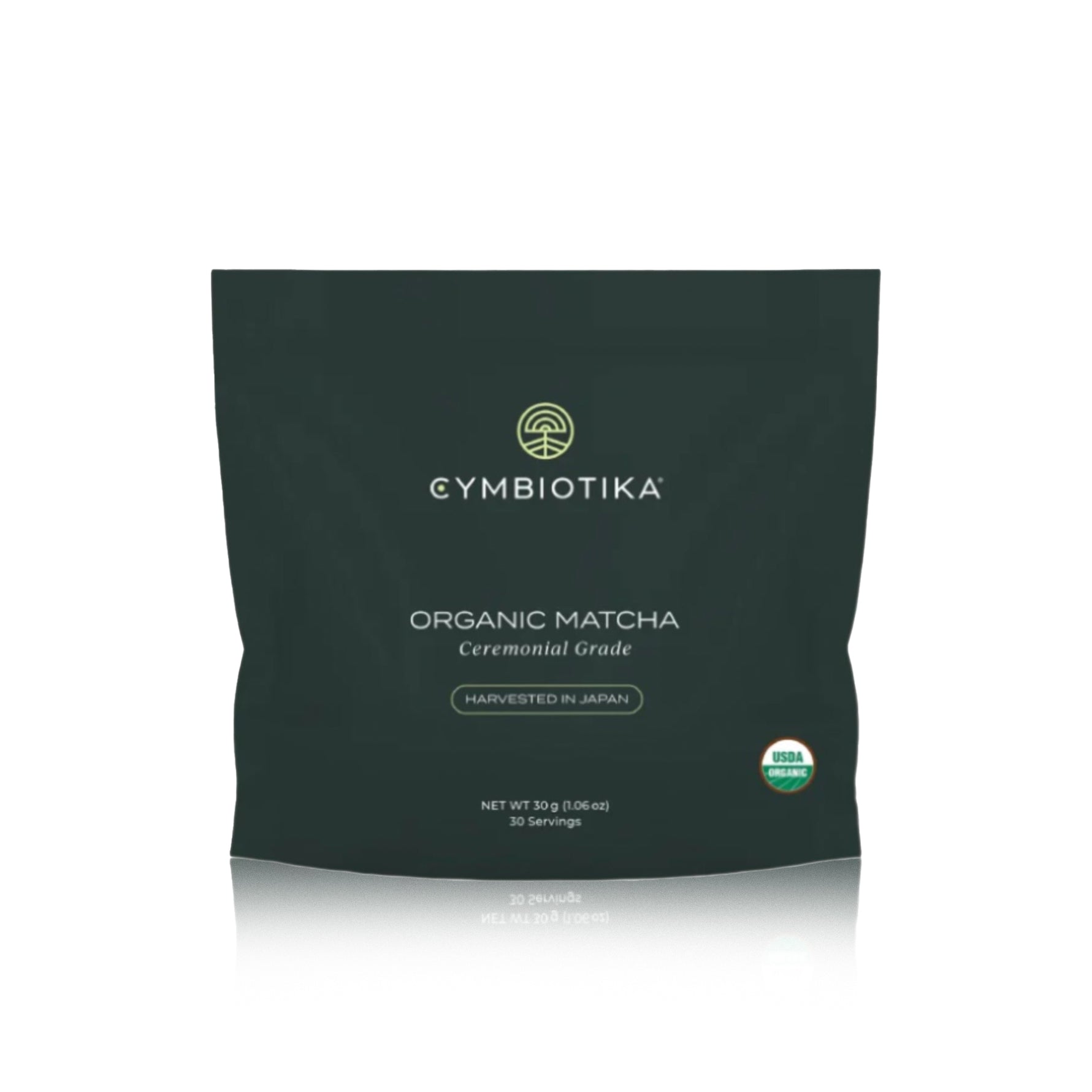 Cymbiotika Organic Matcha package on a white background