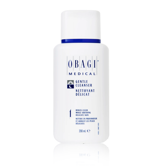 A bottle of Obagi Nu-Derm Gentle Cleanser against a white background.