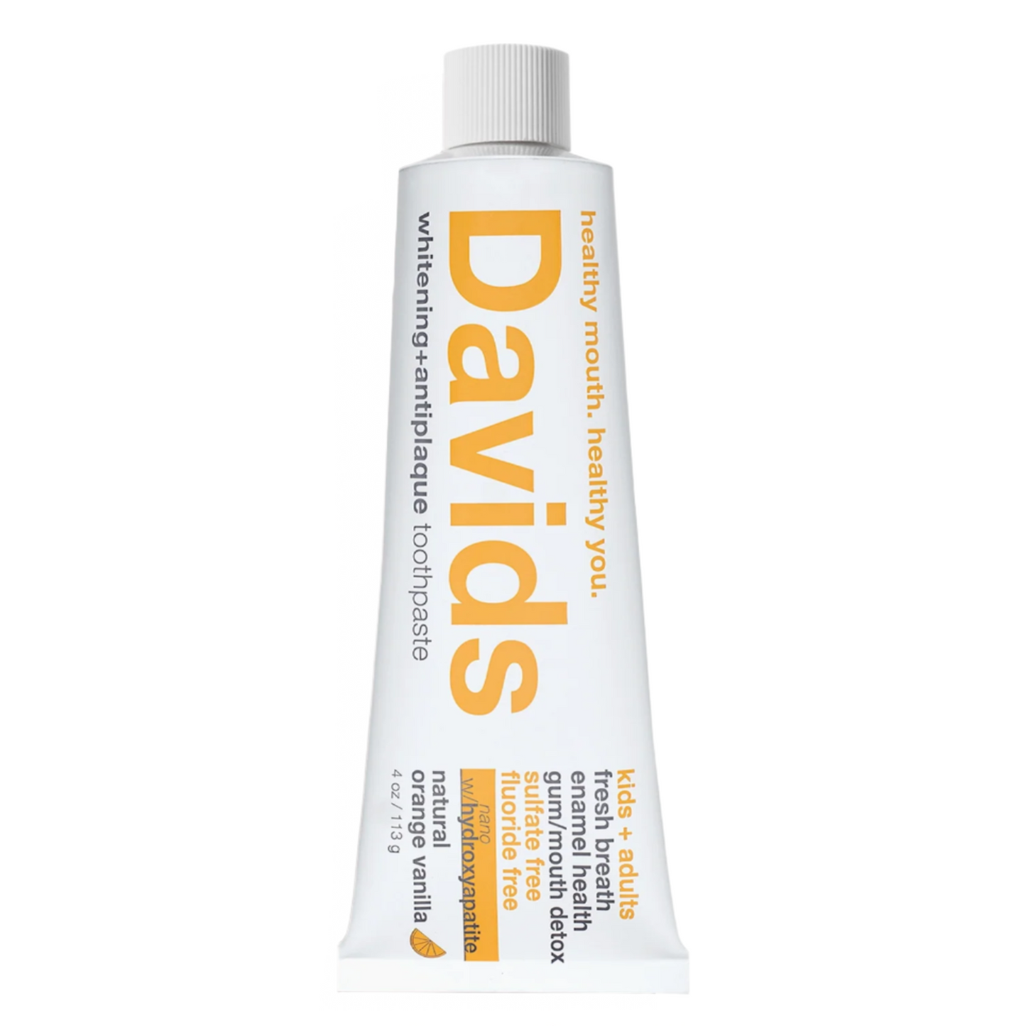 Davids Kids + Adults Nano-Hydroxyapatite Premium Toothpaste (Orange Vanilla)
