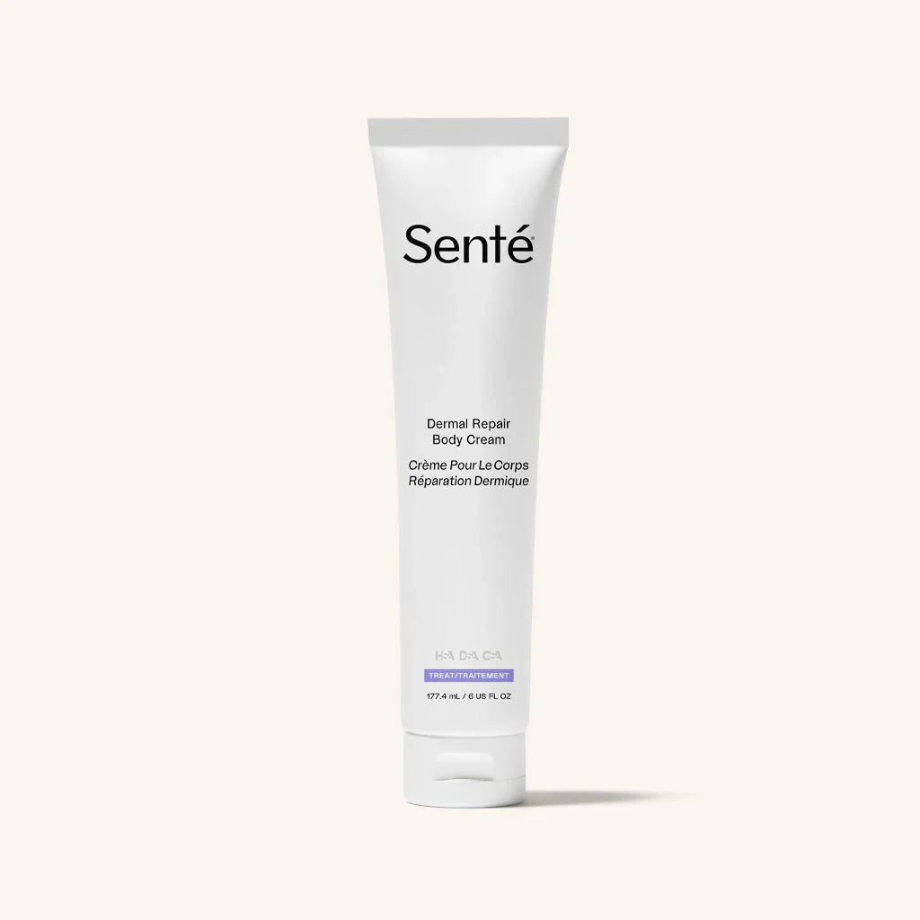 Senté Dermal Repair Body Cream tube on a white background