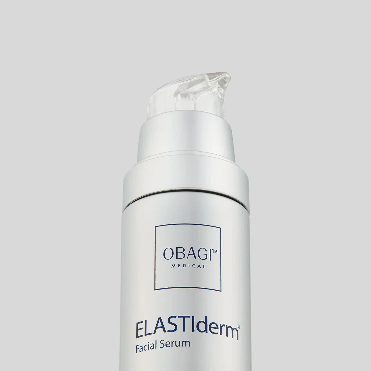 Obagi ELASTIderm Facial Serum bottle on a light gray background