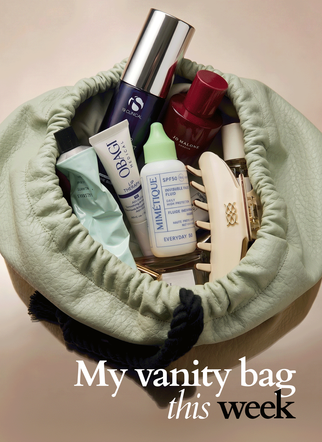 My vanity bag this week