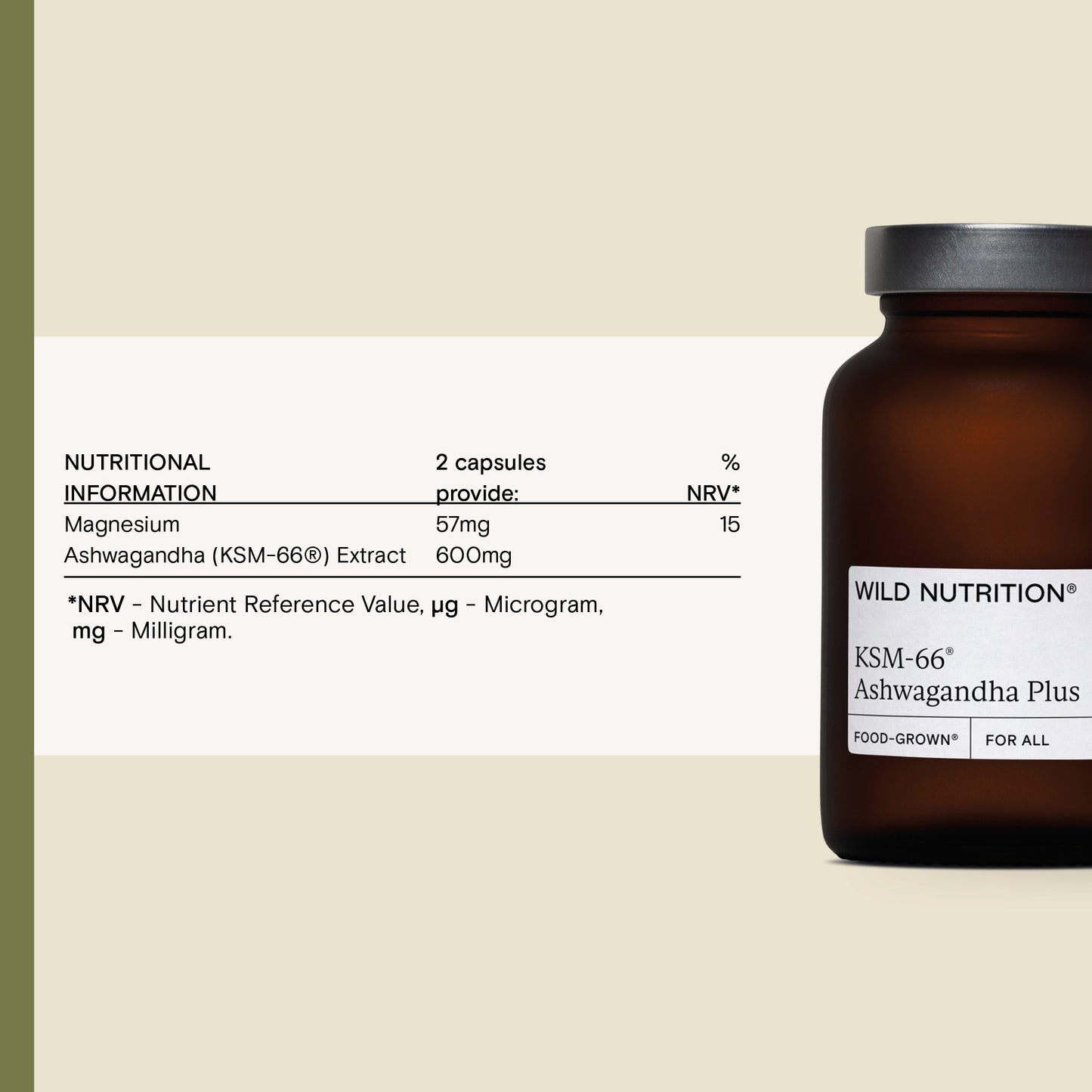 Wild Nutrition Food-Grown® KSM-66 Ashwagandha Plus