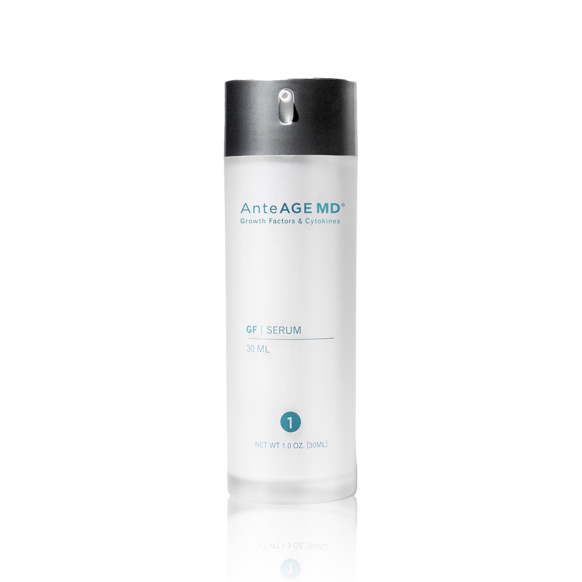 AnteAGE MD GF Serum bottle on a white background