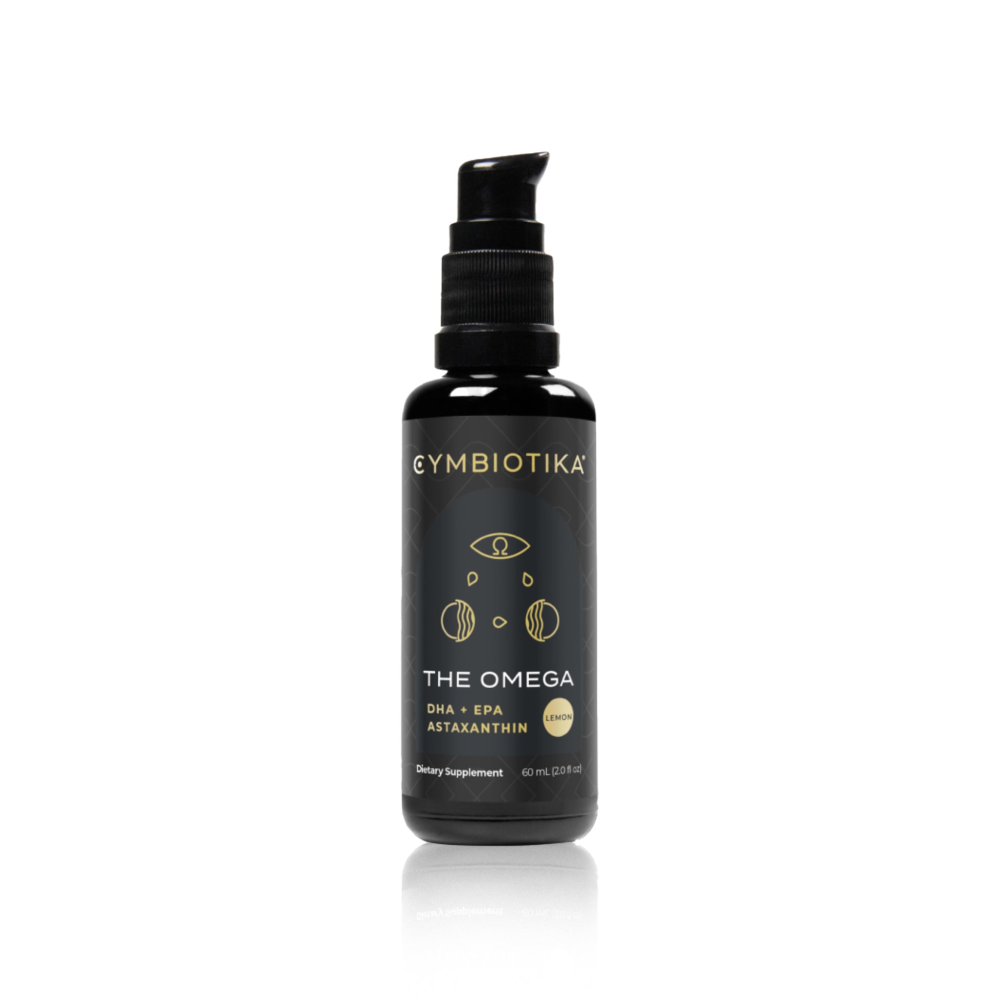 Cymbiotika The Omega supplement bottle on a white background