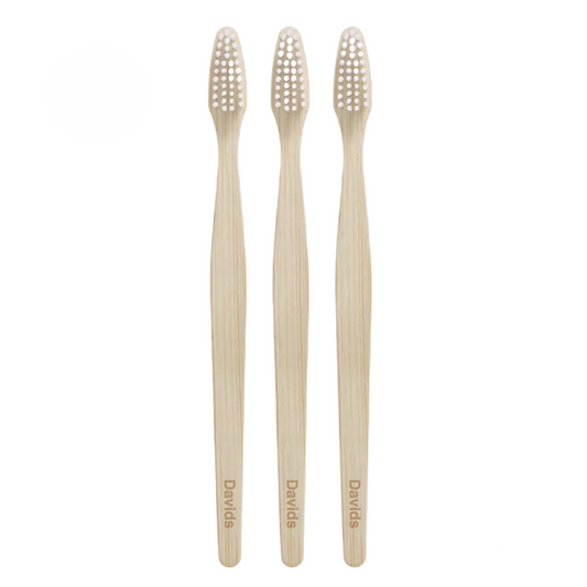Davids Premium Bamboo Toothbrush - Adult Soft - 3 Pack