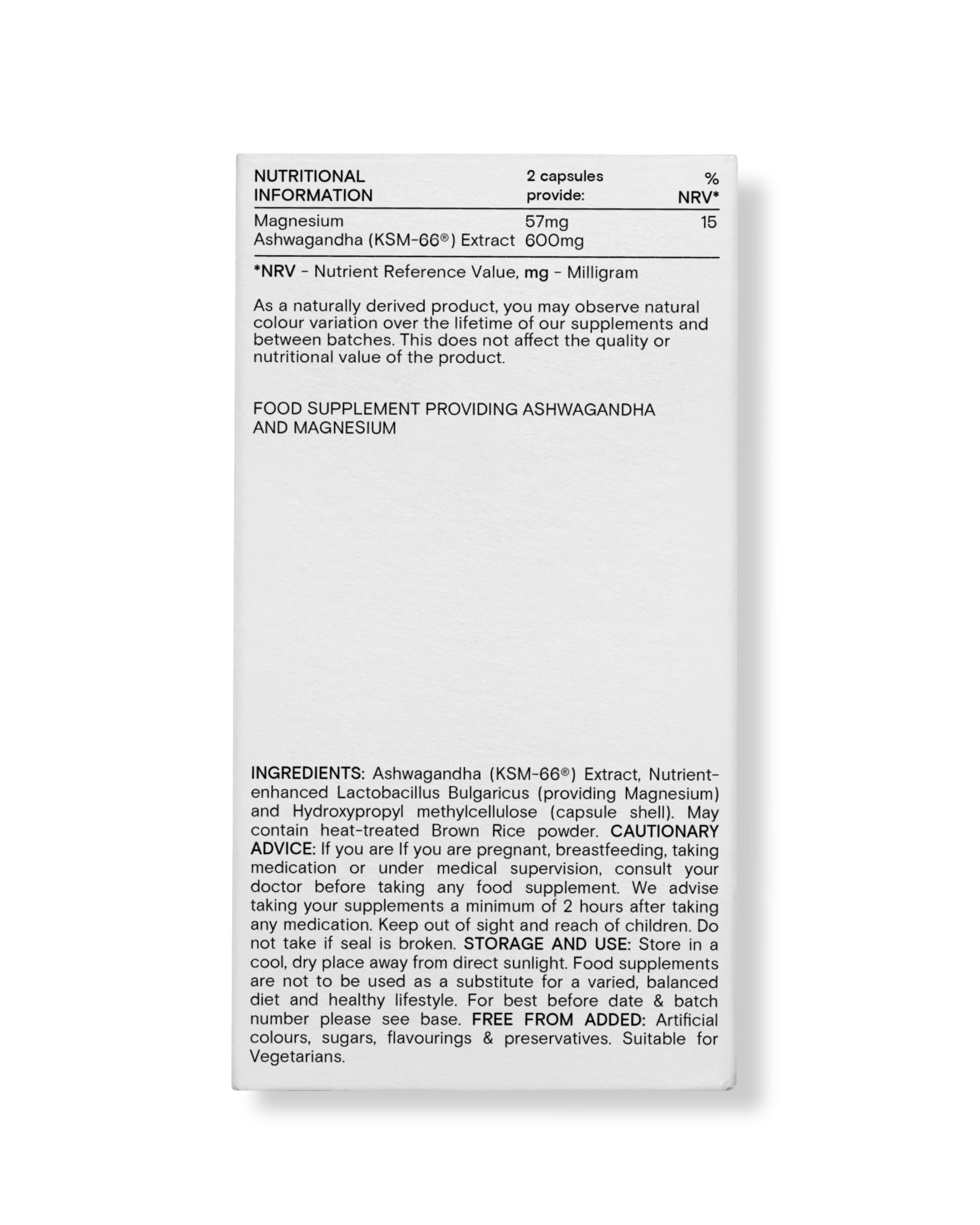 Food-Grown® KSM-66 Ashwagandha Plus