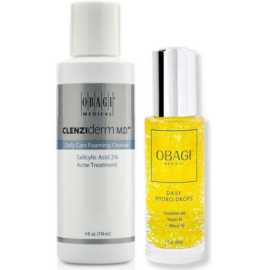 Two Obagi skin care products, CLENZIderm M.D.